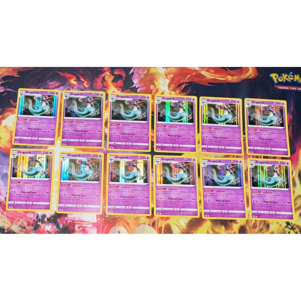 Pokemon TCG Dragapult 091/192 Holo Lot (12 Cards) Sword & Shield (English) 2020